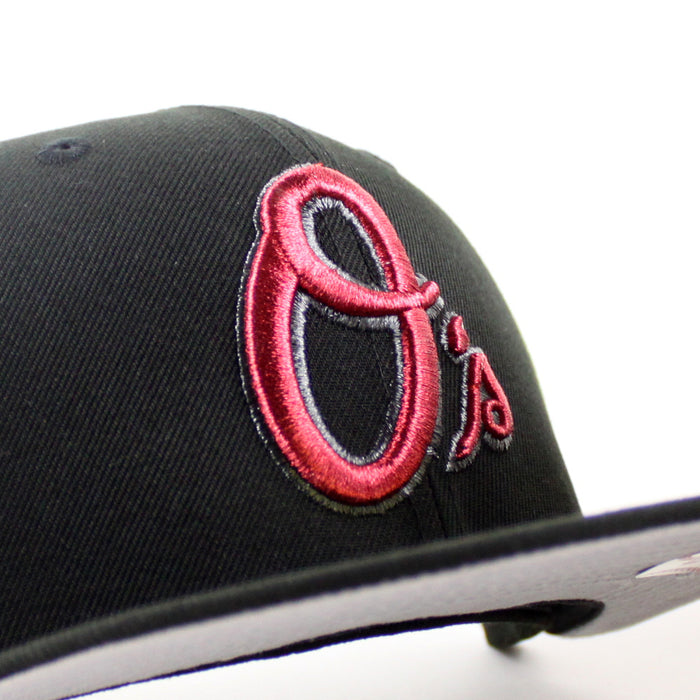 Baltimore Orioles South Korea Flag 59Fifty New Era Fitted Hat (Black Red Under Brim)