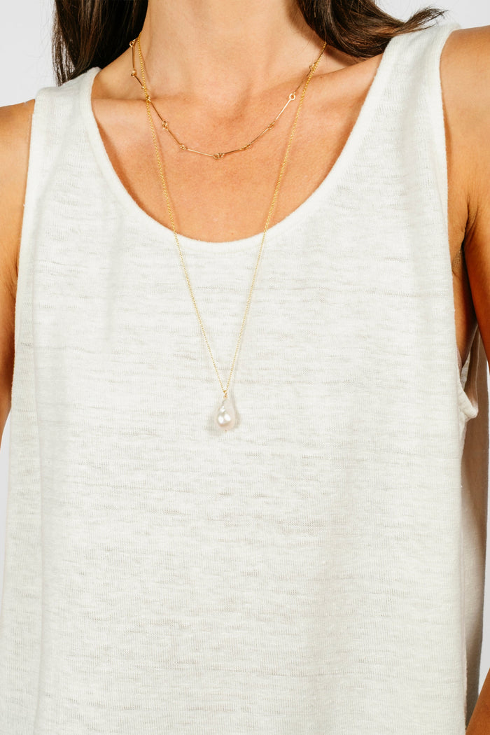 Baroque Pearl Drop Necklace