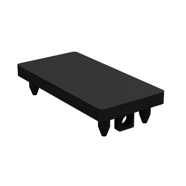 BARR Aluminium Top Cap - 50 x 25 x 4mm - White / Black - Image 2
