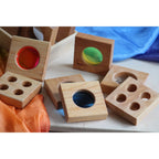 Bauspiel | Optical Blocks in Wooden Tray 12pcs