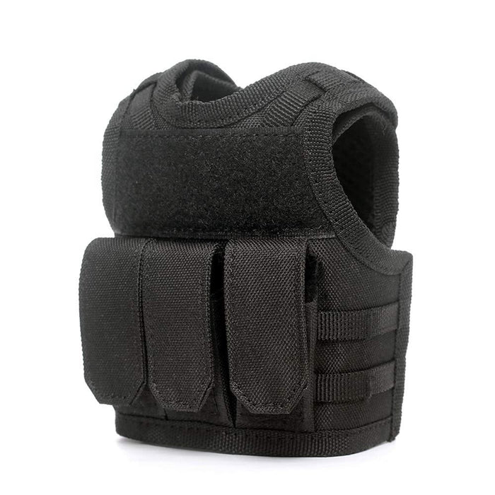Beer Armor Plate Carrier Coozy - Tactical Beverage Protection in Black