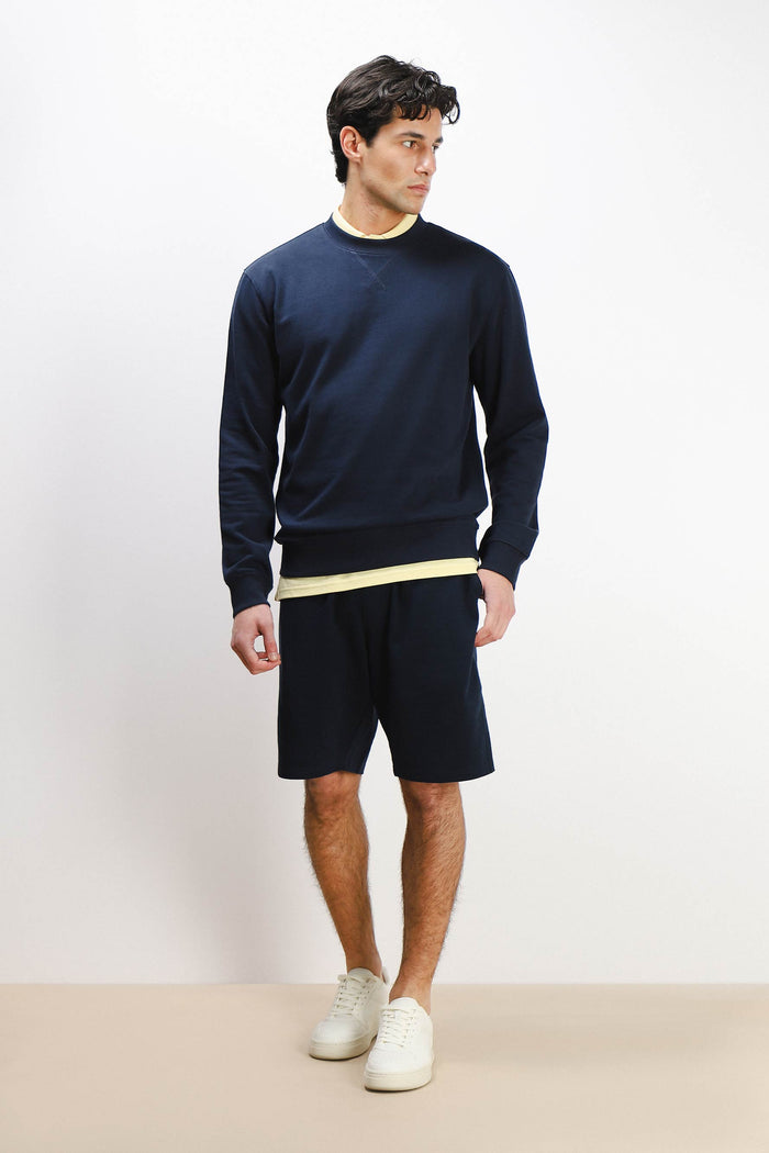 BERMUDA IN FELPA BASIC BLEU