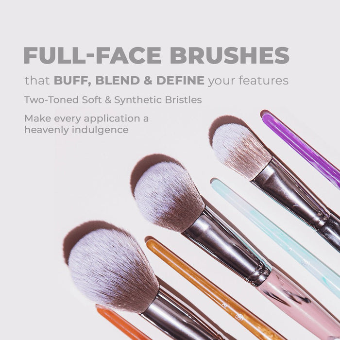 BH Cosmetics Crystal Zodiac Face Makeup Brushes Set 5pcs - Precision for Flawless Beauty - Lotshop.pk