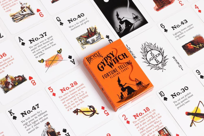 Bicycle Gypsy Witch Fortune Telling 52 Playing Card Deck, Play Card Games, Tarot Reading and Magic