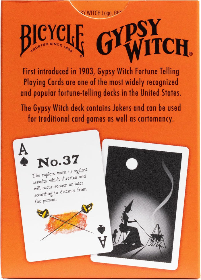 Bicycle Gypsy Witch Fortune Telling 52 Playing Card Deck, Play Card Games, Tarot Reading and Magic