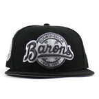 BIRMINGHAM BARONS Southern League New Era 59Fifty Fitted Hat (Metallic Iris Black Gray Under Brim)