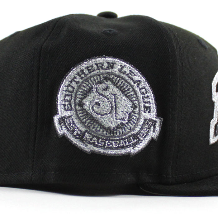 BIRMINGHAM BARONS Southern League New Era 59Fifty Fitted Hat (Metallic Iris Black Gray Under Brim)