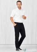 Biz Collection CL958ML-1 Biz Comfort Waist Flat Front Pant in Black front product image