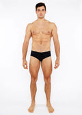 Black Pinstripe Swim Brief St-8015-29