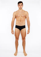 Black Pinstripe Swim Brief St-8015-29