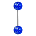 14g Blue Acrylic Tongue Bar 14 Gauge / Surgical Steel / Blue Barbell