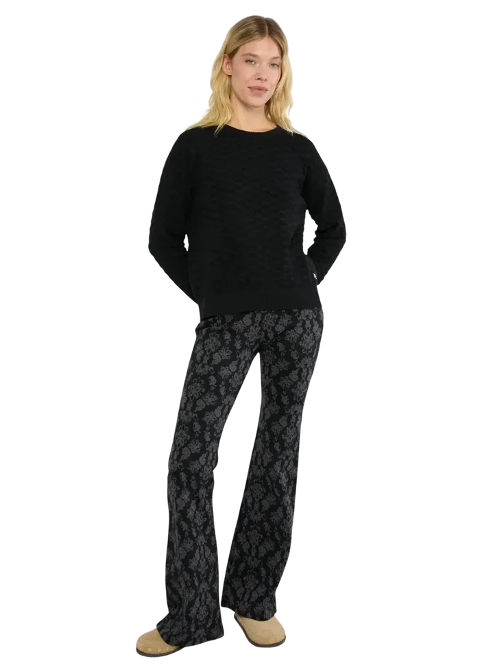 BLUTSGESCHWISTER broek On a Winters Day Flared princess tapestry black
