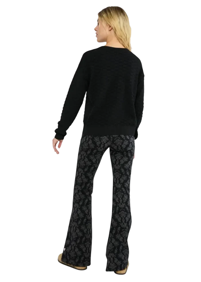 BLUTSGESCHWISTER broek On a Winters Day Flared princess tapestry black
