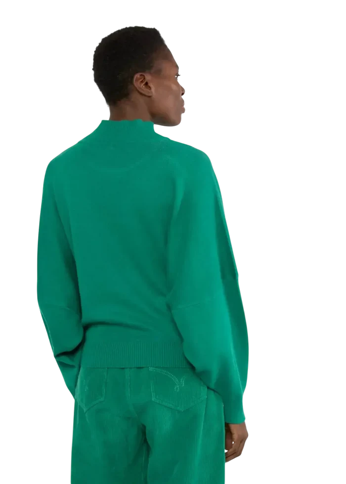BLUTSGESCHWISTER trui Diamond Loom Egg chunky pullover green