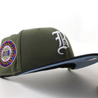 Boston Braves 1942 All Star Game New Era 59Fifty Fitted Hat (Olive Green Black Sky Blue Under Brim)