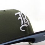 Boston Braves 1942 All Star Game New Era 59Fifty Fitted Hat (Olive Green Black Sky Blue Under Brim)
