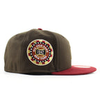 Boston Braves 1942 All Star Game New Era 59Fifty Fitted Hat (Walnut Brown Brick Red Gray Under Brim)