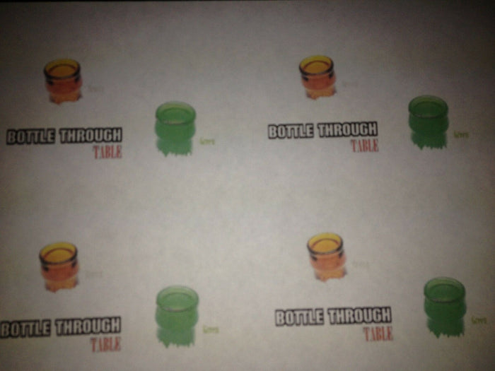 Bottle Through Table - Deluxe Version - Bottle Thru Person - Includes Three Gimmicks!