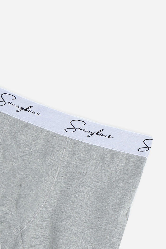 BOXER CON ELASTICO A CONTRASTO GRIGIO