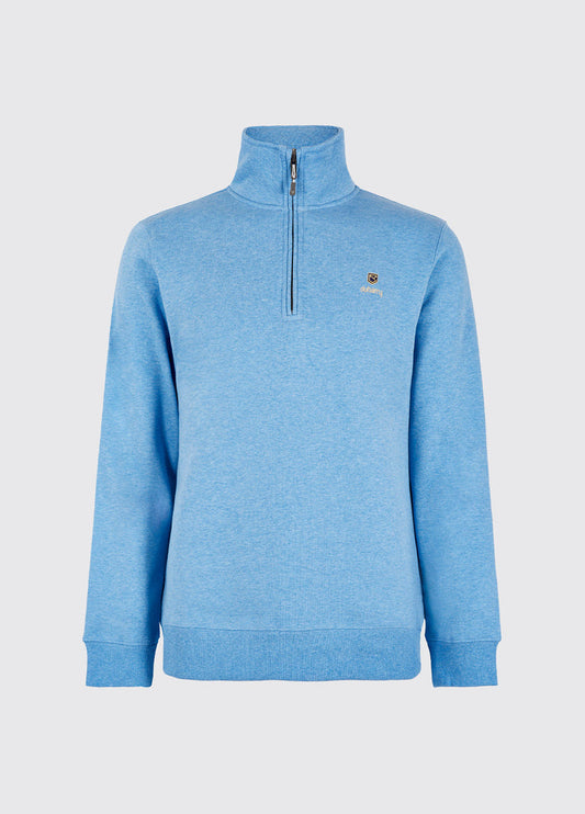 Boyce Men’s Zip Neck Sweater - Azure Blue