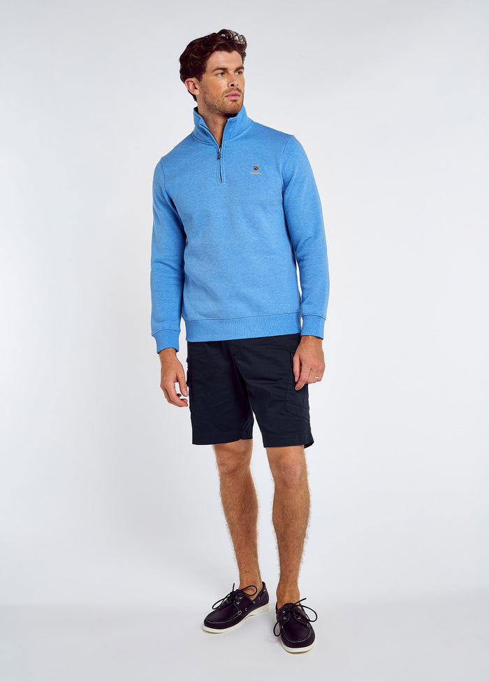 Boyce Men’s Zip Neck Sweater - Azure Blue