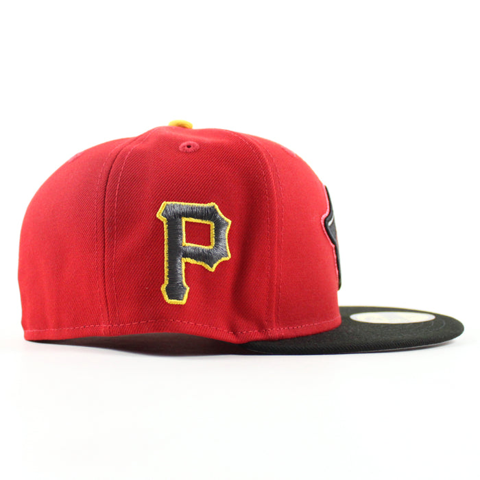BRADENTON MARAUDERS X Pittsburgh Pirates New Era 59Fifty Fitted Hat (Scarlet Red Black Gray Under Brim)