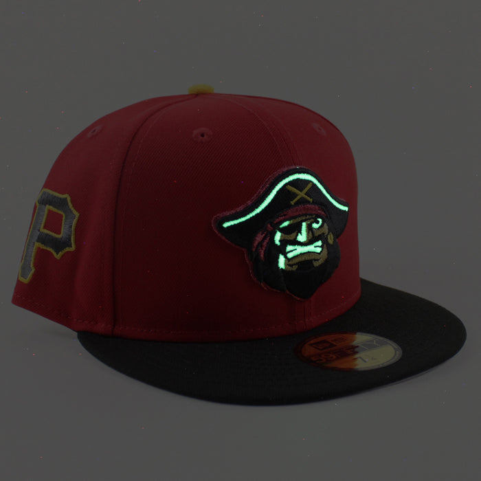 BRADENTON MARAUDERS X Pittsburgh Pirates New Era 59Fifty Fitted Hat (Scarlet Red Black Gray Under Brim)