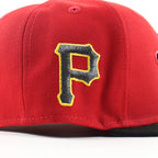 BRADENTON MARAUDERS X Pittsburgh Pirates New Era 59Fifty Fitted Hat (Scarlet Red Black Gray Under Brim)