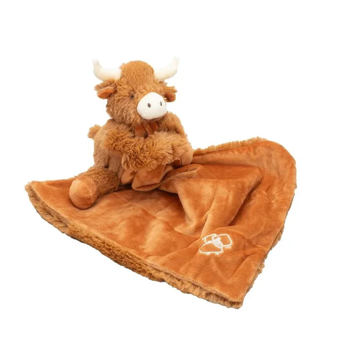 Brown Highland Cow Toy Soother + Gift Box