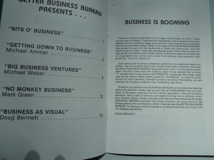 Business Merger Book and Props - Magically Restore Your Business Card for a Client!