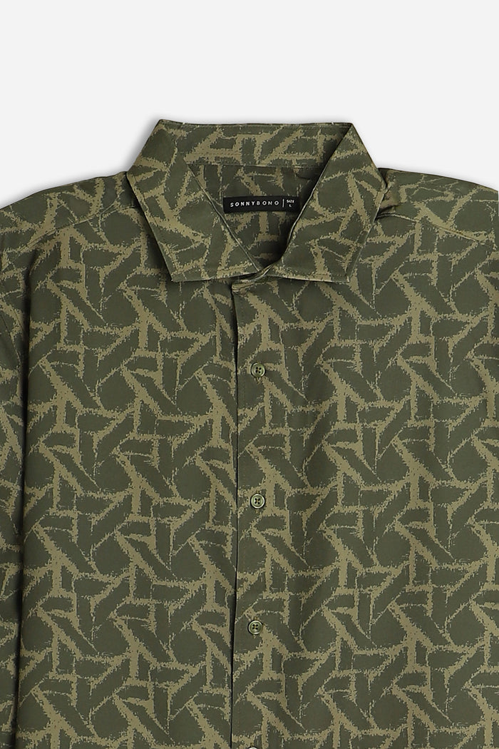 CAMICIA STRETCH FANTASIA F V.MILITARE