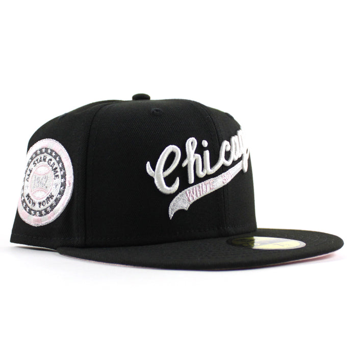 Chicago White Sox 1942 All Star Game Poker Chip New Era Fitted 59Fifty Hat (Black Pink Under Brim)