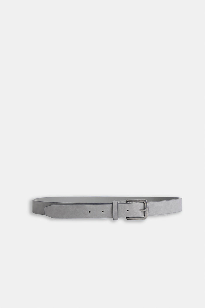 CINTURA BASIC EFFETTO PELLE GRIGIO