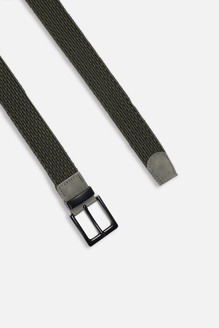 CINTURA IN CORDA ELASTICA VERDE MILITARE