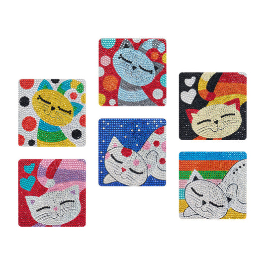 Coasters - Cats - Diamond Art Club DIY Kit