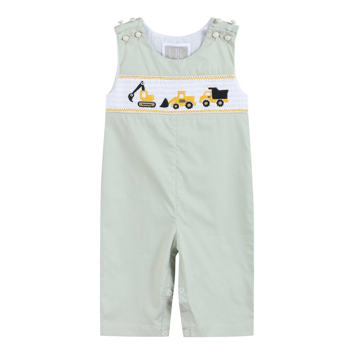Construction Smocked Overalls: 12-18M