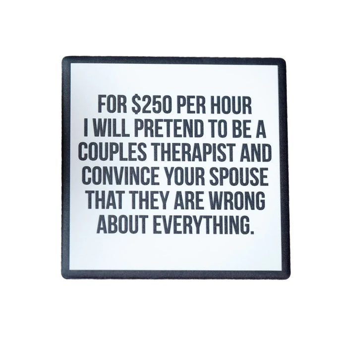Couples Therapy Coaster - Domestic Domestic