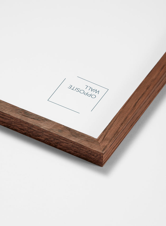 Scandinavian dark oak frame by Opposite Wall - Corner of the frame - Size 16x20 inches