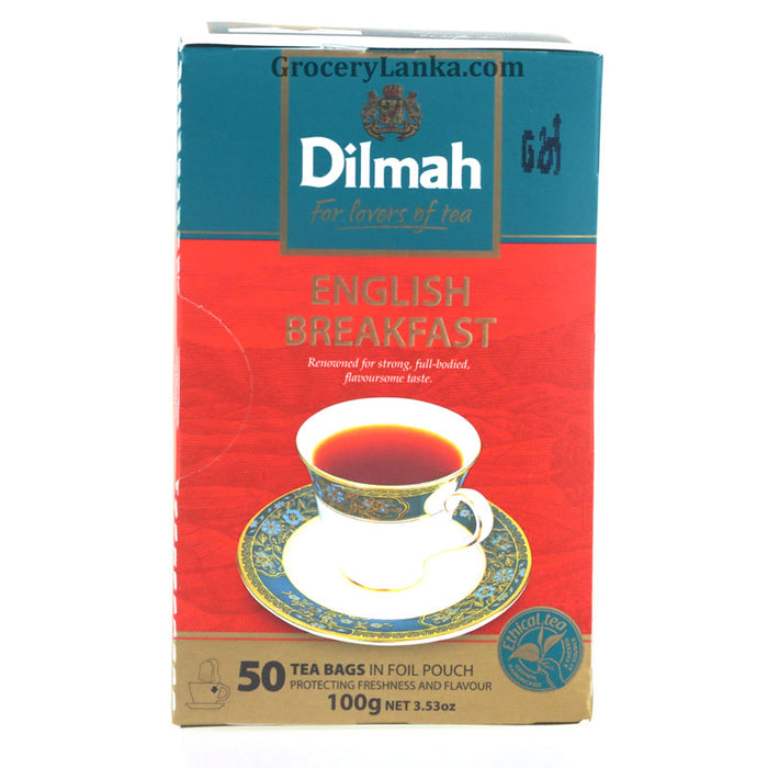 Dilmah English Breakfast Tea 50 Tea Bags 100g (3.53oz)