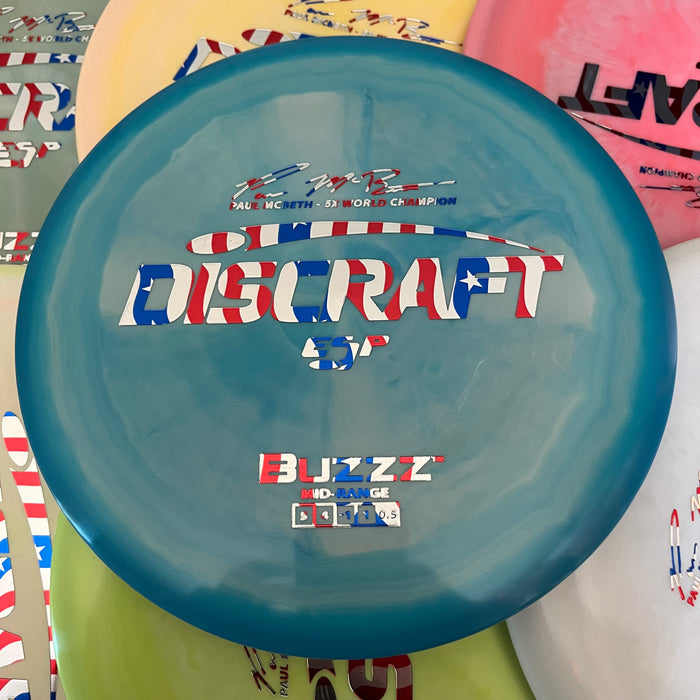 Discraft 5x Paul McBeth ESP Buzzz 5/4/-1/1 (American Flag Stamps!)