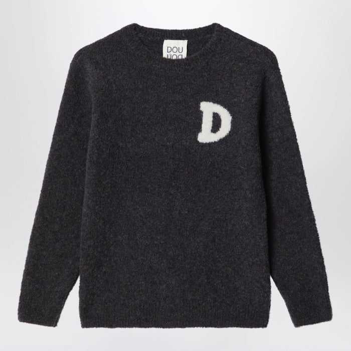 Douuod - Ebony brown bouclé knit sweater