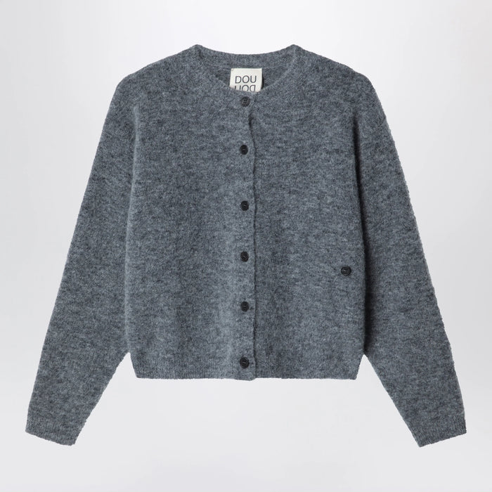 Douuod - Grey mélange alpaca-blend cardigan