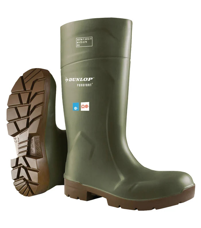 Dunlop Purofort Green Polyurethane Boots | 14.5"