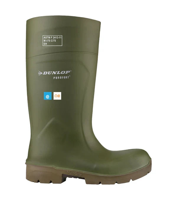 Dunlop Purofort Green Polyurethane Boots | 14.5"