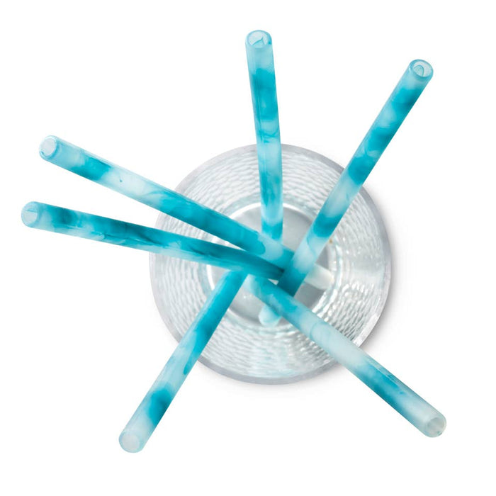 GoSili Reusable Silicone Straws, Ocean, Standard 6 pack