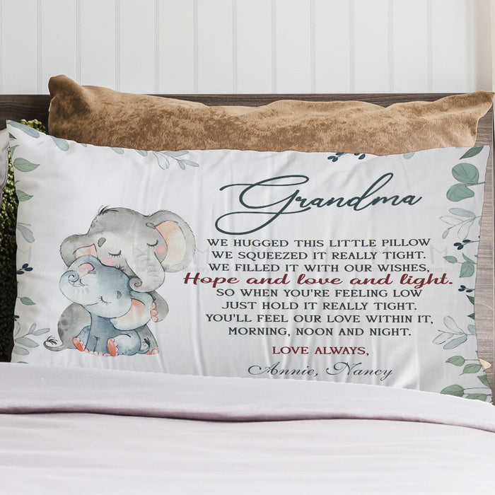 grandma pillow with grandkids names