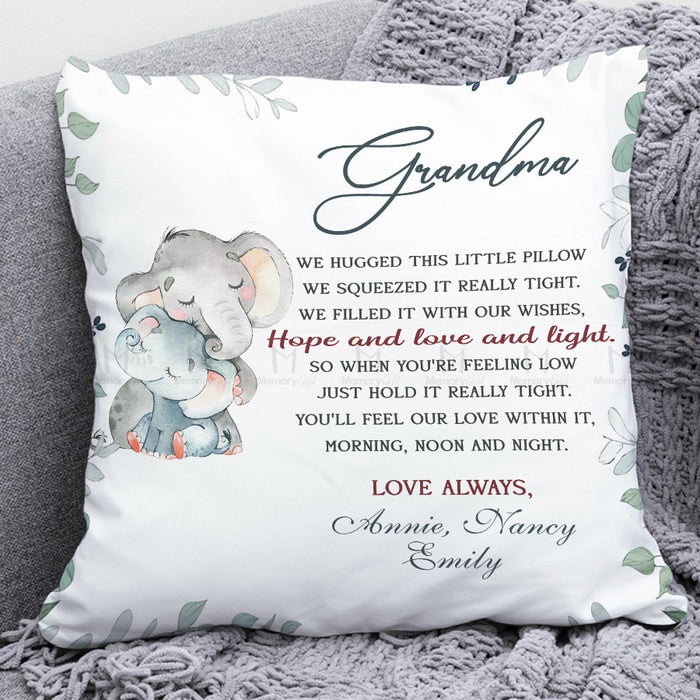 grandma pillow with grandkids names
