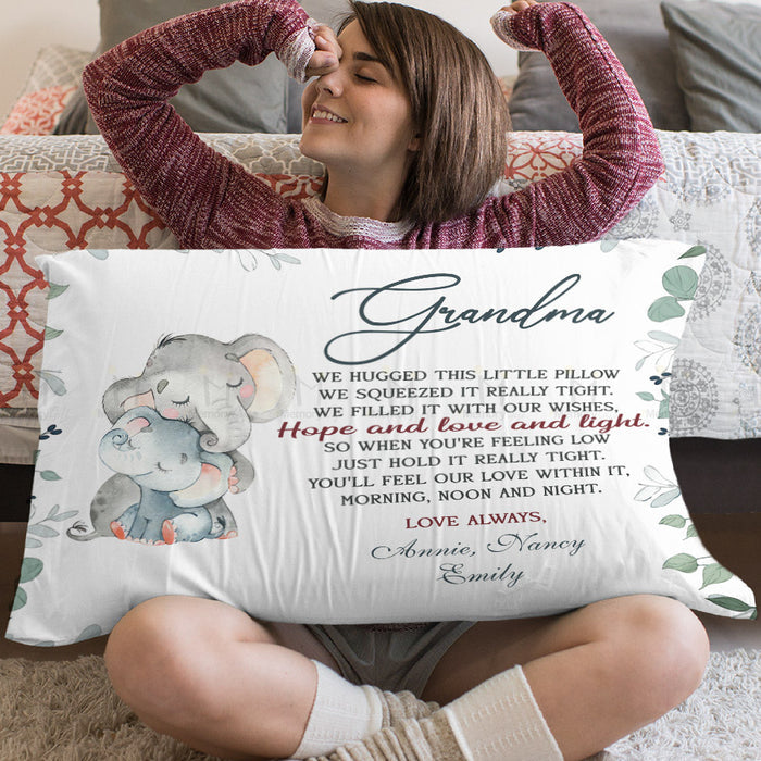 grandma pillow with grandkids names