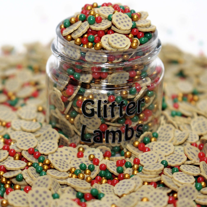 Holiday Cookies clay sprinkles and bead mix by Glitterlambs.com
