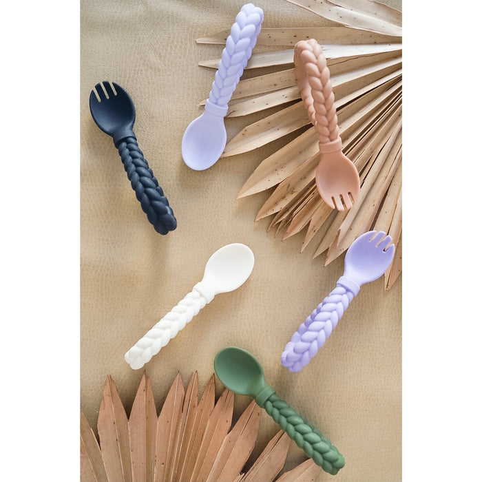 Itzy Ritzy Sweetie Spoons Silicone Spoon and Fork Set